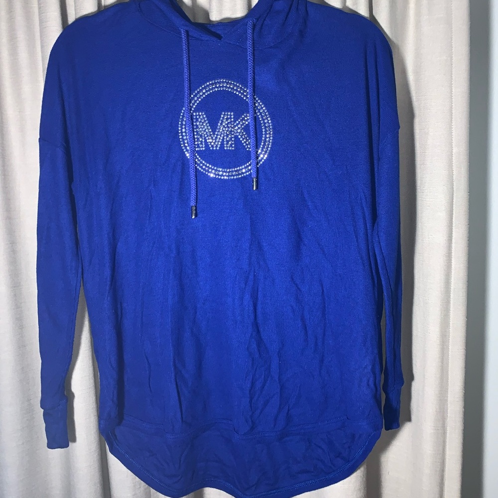 MK sparkly blue long sleeve hoodie